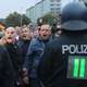 Right-wing protesters in Chemnitz, 01 September 2018.